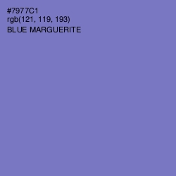 #7977C1 - Blue Marguerite Color Image